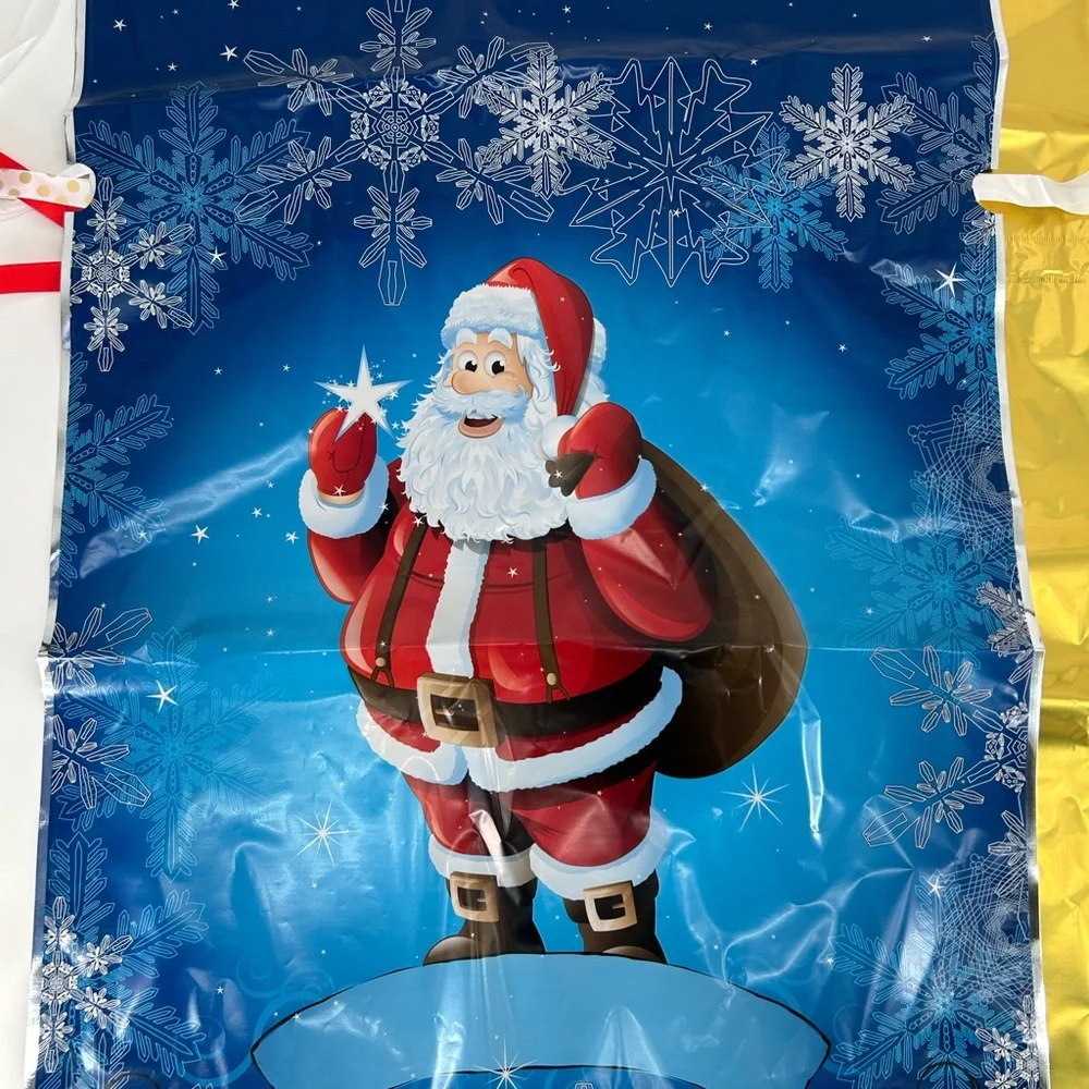 Christmas drawstring gift bags set of 4